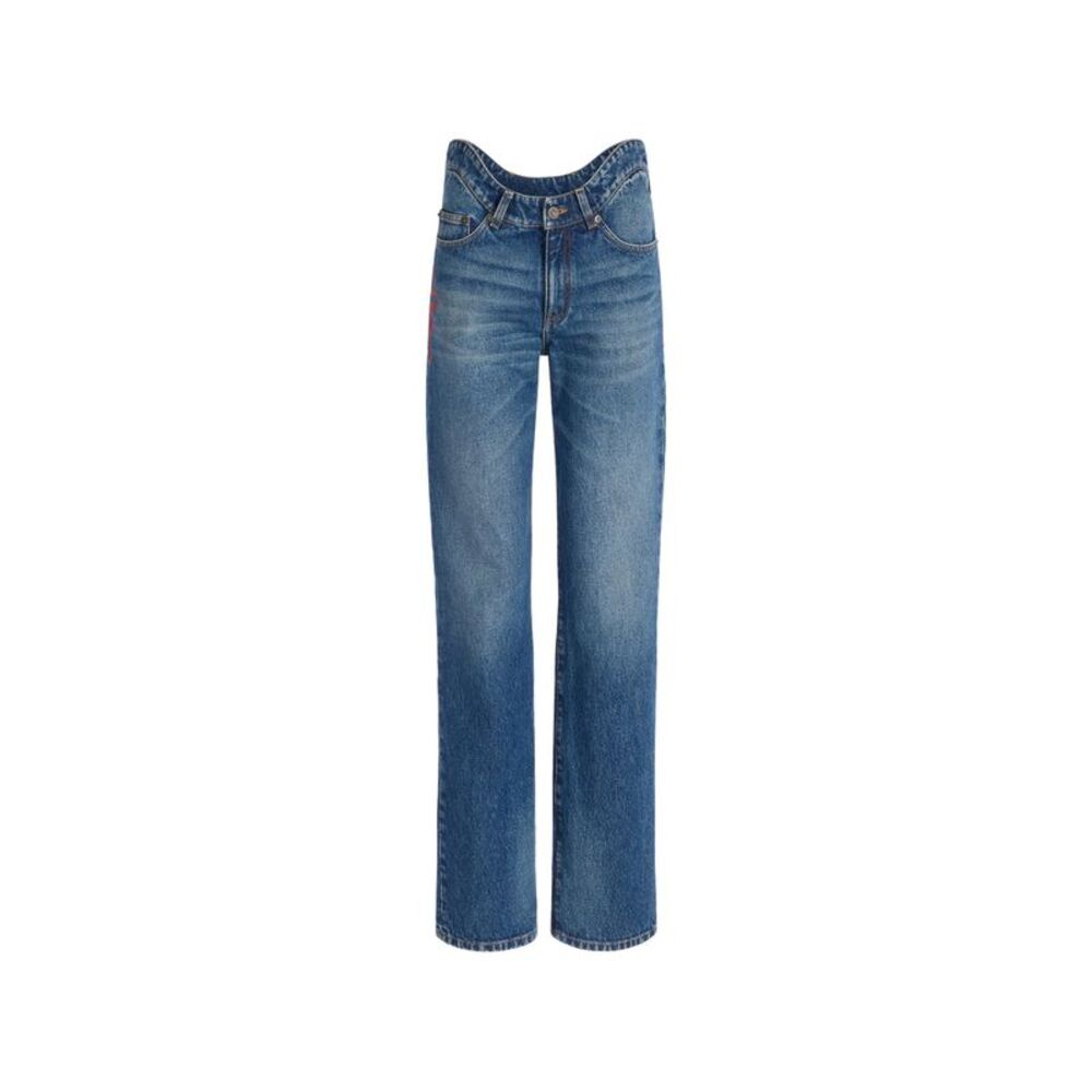 Jean Paul Gaultier Blue Denim - Straight-Leg Jeans Women